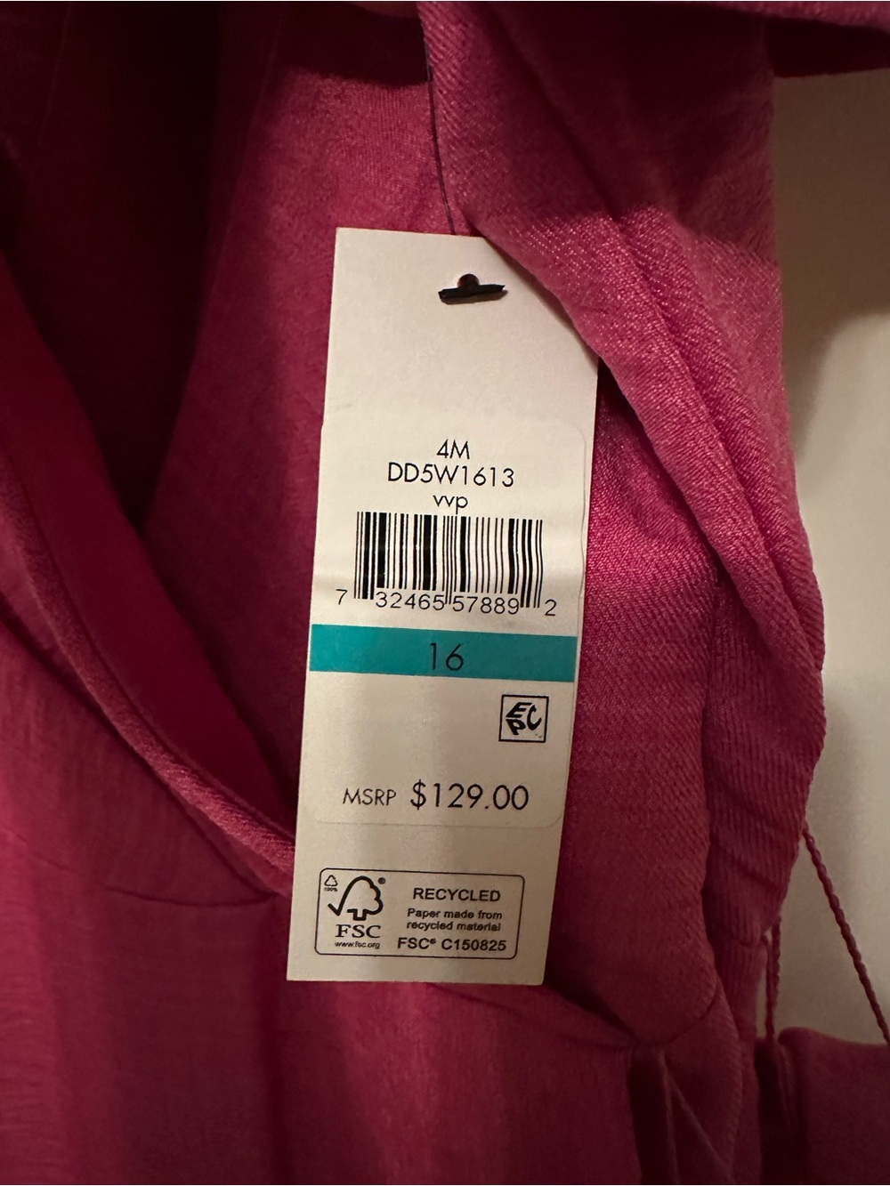 DKNY Magenta Sleeveless Midi Dress